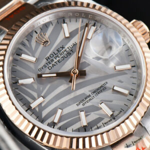 DateJust 36MM RG/SS EWF Silver Plam Dial Oyster Bracelet A3235 - Image 3