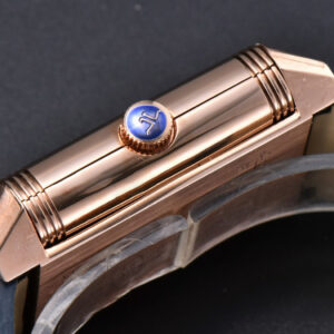 Master Reverso Tribute Small Seconds MGF 30x47MM RG Blue Dial Blue Leather Strap A854A - Image 10