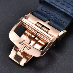 Master Reverso Tribute Small Seconds MGF 30x47MM RG Blue Dial Blue Leather Strap A854A - Image 11