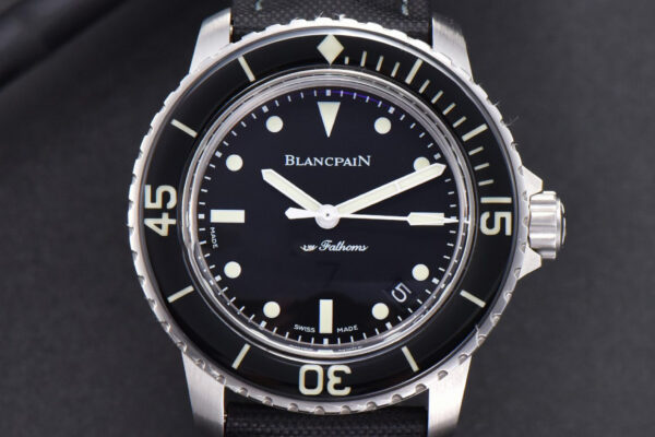 Fifty Fathoms Black ZF 45MM Black Dial SS Bracelet A2836