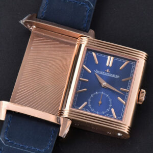 Master Reverso Tribute Small Seconds MGF 30x47MM RG Blue Dial Blue Leather Strap A854A - Image 21