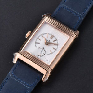 Master Reverso Tribute Small Seconds MGF 30x47MM RG Blue Dial Blue Leather Strap A854A - Image 22