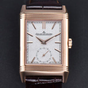 Master Reverso Tribute Small Seconds MGF 30x47MM RG White Dial Brown Leather Strap A854A