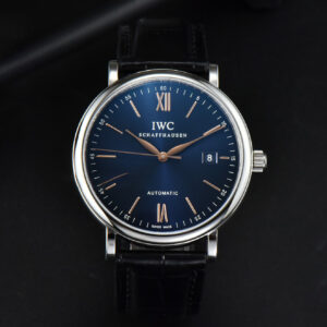 Portofino Automatic 40mm ZF Blue Dial RG Hands Black Croc Strap A9019 - Image 14