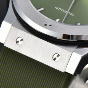 Classic Fusion 42mm SS JJ+F Green Dial Green Rubber Strap A1110 - Image 6