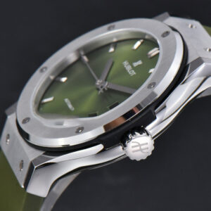 Classic Fusion 42mm SS JJ+F Green Dial Green Rubber Strap A1110 - Image 7