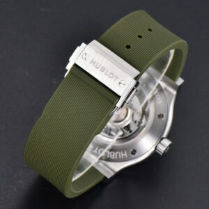 Classic Fusion 42mm SS JJ+F Green Dial Green Rubber Strap A1110 - Image 12