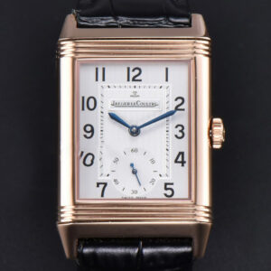 Master Reverso Tribute Small Seconds MGF 30x47MM RG White Dial Black Leather Strap A854A