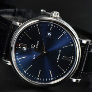 Portofino Automatic 40mm ZF Blue Dial Silver Hands Black Croc Strap A9019 - Image 19