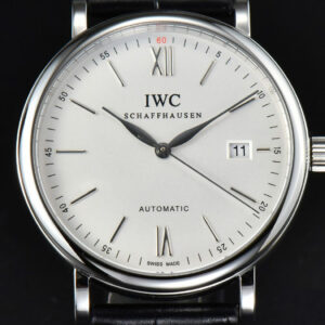 Portofino Automatic 40mm ZF White Dial Silver Hands Black Croc Strap A9019