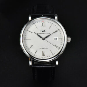 Portofino Automatic 40mm ZF White Dial Silver Hands Black Croc Strap A9019 - Image 14