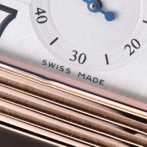 Master Reverso Tribute Small Seconds MGF 30x47MM RG White Dial Black Leather Strap A854A - Image 6