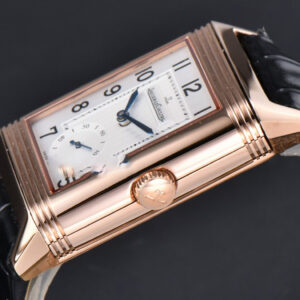Master Reverso Tribute Small Seconds MGF 30x47MM RG White Dial Black Leather Strap A854A - Image 8