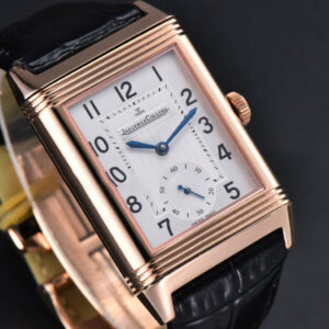 Master Reverso Tribute Small Seconds MGF 30x47MM RG White Dial Black Leather Strap A854A - Image 9