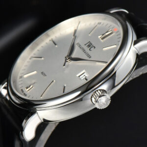 Portofino Automatic 40mm ZF White Dial Silver Hands Black Croc Strap A9019 - Image 18