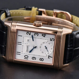 Master Reverso Tribute Small Seconds MGF 30x47MM RG White Dial Black Leather Strap A854A - Image 10