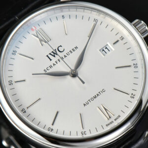 Portofino Automatic 40mm ZF White Dial Silver Hands Black Croc Strap A9019 - Image 19