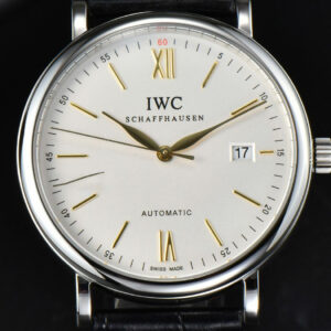 Portofino Automatic 40mm ZF White Dial YG Hands Black Croc Strap A9019