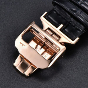 Master Reverso Tribute Small Seconds MGF 30x47MM RG White Square Dial Black Leather Strap A854A - Image 3