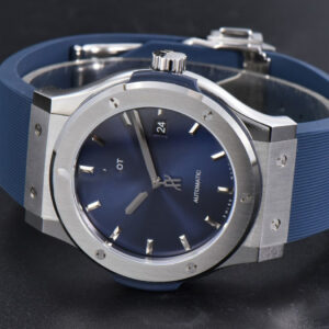 Classic Fusion 42mm SS JJ+F Blue Dial Blue Rubber Strap A1110 - Image 8