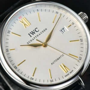 Portofino Automatic 40mm ZF White Dial YG Hands Black Croc Strap A9019 - Image 19
