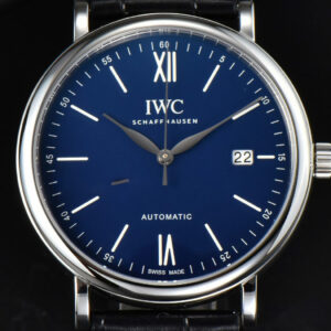 Portofino Automatic 40mm ZF Blue Dial White Marker Black Croc Strap A9019