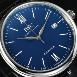 Portofino Automatic 40mm ZF Blue Dial White Marker Black Croc Strap A9019 - Image 18