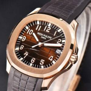Aquanaut 5167R 40mm 3KF Black Dial Brown Rubber Strap A324 - Image 12
