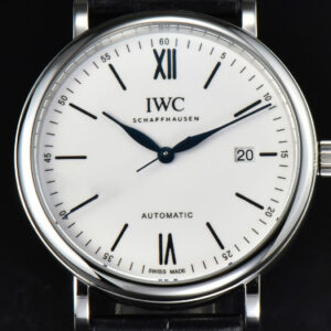 Portofino Automatic 40mm ZF White Dial Blue Marker Black Croc Strap A9019