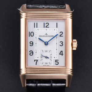 Master Reverso Tribute Small Seconds MGF 30x47MM RG White Square Dial Black Leather Strap A854A
