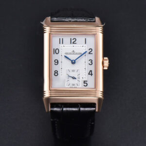 Master Reverso Tribute Small Seconds MGF 30x47MM RG White Square Dial Black Leather Strap A854A - Image 12