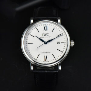 Portofino Automatic 40mm ZF White Dial Blue Marker Black Croc Strap A9019 - Image 14