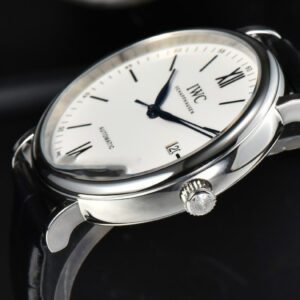 Portofino Automatic 40mm ZF White Dial Blue Marker Black Croc Strap A9019 - Image 15