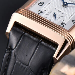 Master Reverso Tribute Small Seconds MGF 30x47MM RG White Square Dial Black Leather Strap A854A - Image 18