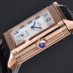 Master Reverso Tribute Small Seconds MGF 30x47MM RG White Square Dial Black Leather Strap A854A - Image 19