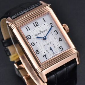 Master Reverso Tribute Small Seconds MGF 30x47MM RG White Square Dial Black Leather Strap A854A - Image 20