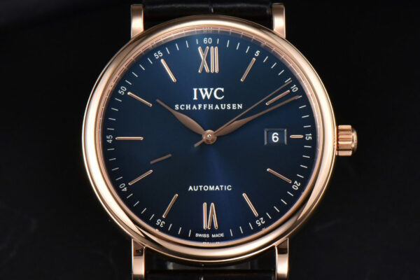 Portofino Automatic 40mm ZF RG Blue Dial RG Marker Black Croc Strap A9019