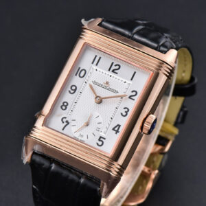 Master Reverso Tribute Small Seconds MGF 30X47MM RG White Dial YG Hands Black Leather Strap A854A - Image 13