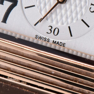 Master Reverso Tribute Small Seconds MGF 30X47MM RG White Dial YG Hands Black Leather Strap A854A - Image 17