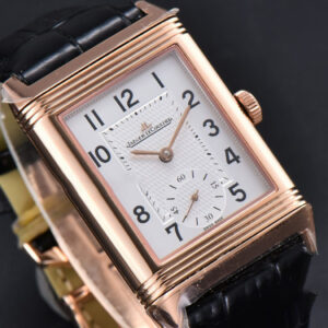 Master Reverso Tribute Small Seconds MGF 30X47MM RG White Dial YG Hands Black Leather Strap A854A - Image 20