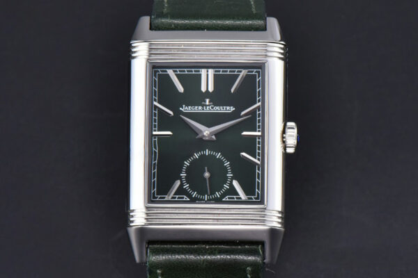 Master Reverso Tribute Small Seconds MGF 30X47MM Green Dial Green Leather Strap A854A