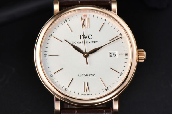Portofino Automatic 40mm ZF RG White Dial RG Hands Brown Croc Strap A9019
