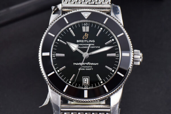 SuperOcean Heritage II GF 42MM Black Dial SS bracelet A2824