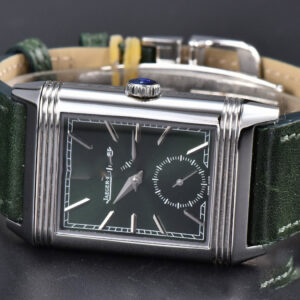 Master Reverso Tribute Small Seconds MGF 30X47MM Green Dial Green Leather Strap A854A - Image 9