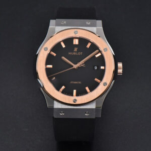 Classic Fusion 42mm RG/SS JJ+F Black Dial Black Rubber Strap A1110 - Image 11