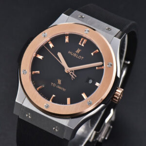 Classic Fusion 42mm RG/SS JJ+F Black Dial Black Rubber Strap A1110 - Image 12