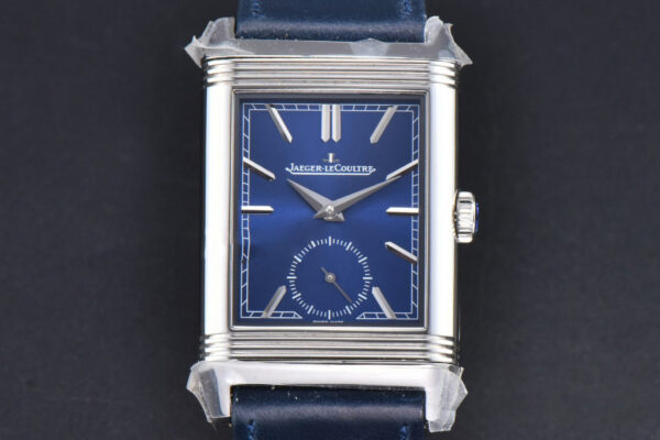 Master Reverso Tribute Small Seconds MGF 30x47MM Blue Dial Blue Leather Strap A854A