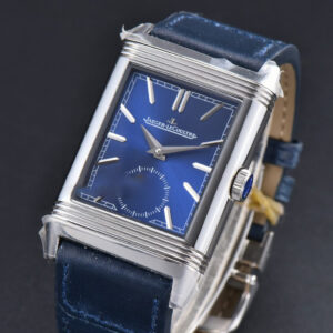 Master Reverso Tribute Small Seconds MGF 30x47MM Blue Dial Blue Leather Strap A854A - Image 2