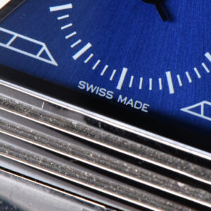Master Reverso Tribute Small Seconds MGF 30x47MM Blue Dial Blue Leather Strap A854A - Image 6