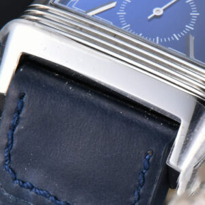 Master Reverso Tribute Small Seconds MGF 30x47MM Blue Dial Blue Leather Strap A854A - Image 7